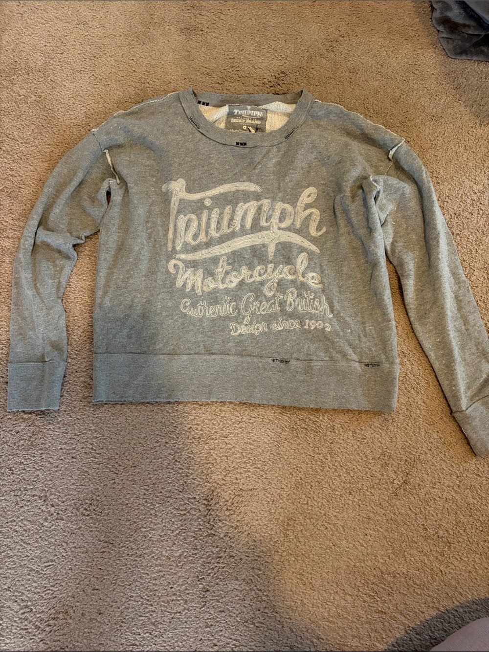 Triumph Light Gray Logo Pullover Sweatshirt